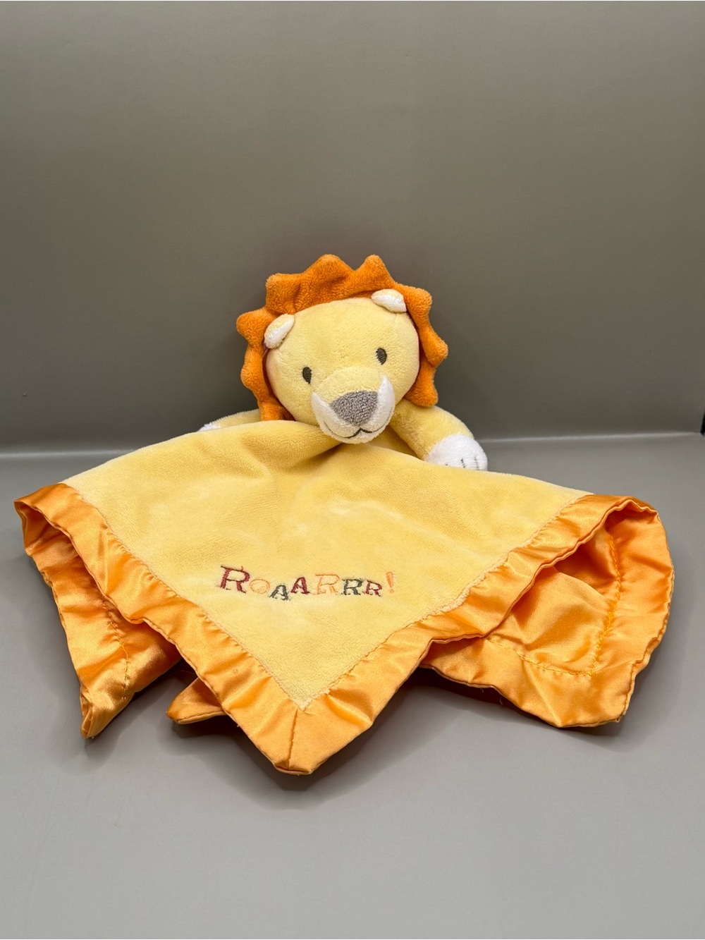 Stepping Stones Lion Baby Lovey Plush Soother Satin Trim Stuffed Animal Safari